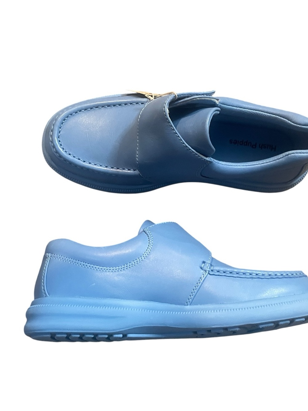 Hush Puppies Gil Surf Blue Leather Loafers Men’s Size 9 M Comfort Shoes - Picture 12 of 16